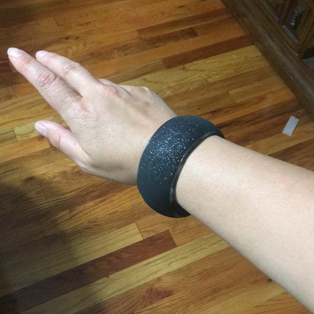Black Bangle Bracelet